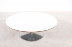 pierre paulin artifort table basse blanc acier vintage 1960