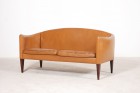 illum wikkelso sofa settee leather rosewood vintage 1960