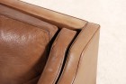 sofa borge mogensen leather teak 1962 danish fredericia 2213