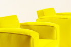 jean royere club art deco armchair yellow velvet france 1930