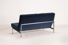florence knoll international sofa parallel bar blue velvet