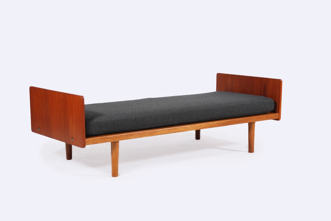 daybed scandinavian teak oak vintage sofa danish 1950 1960