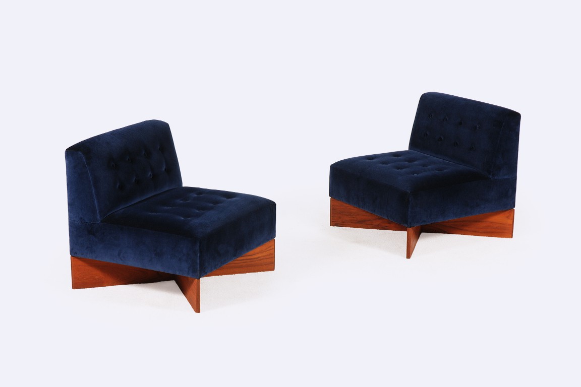 pierre guariche chauffeuse fauteuil capitole bleu 1950 1960