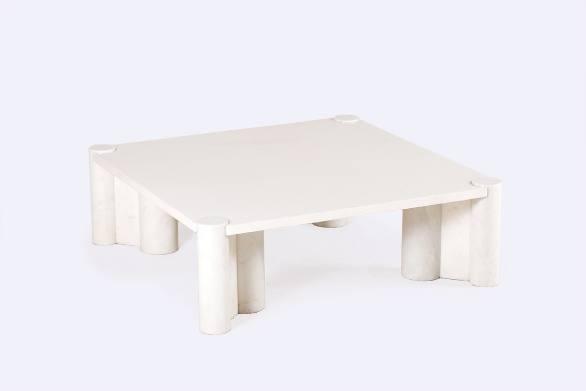 gae aulenti knoll marbre carrara jumbo table basse 1960 1964