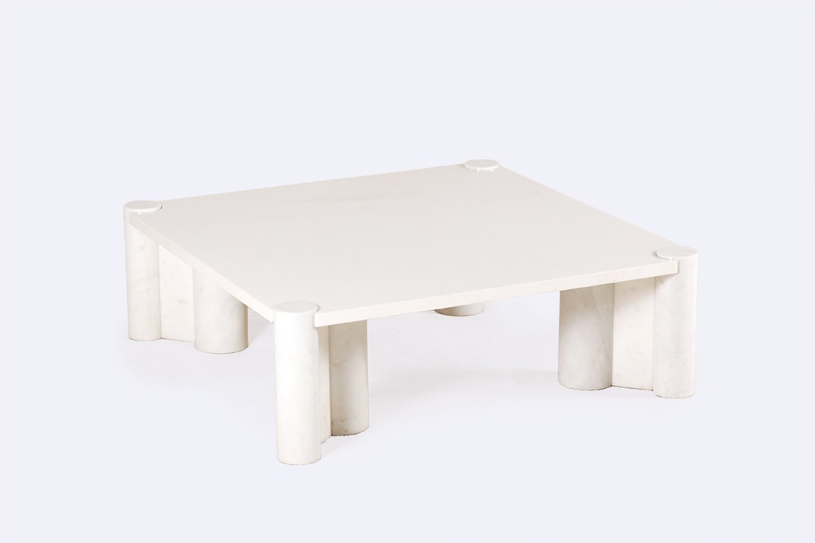 gae aulenti knoll marble carrara jumbo coffee table 1960