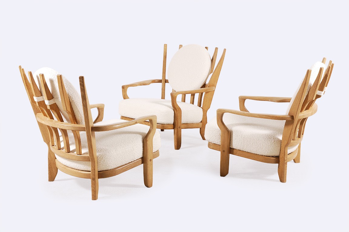 guillerme chambron votre maison oak armchair juliette 1950