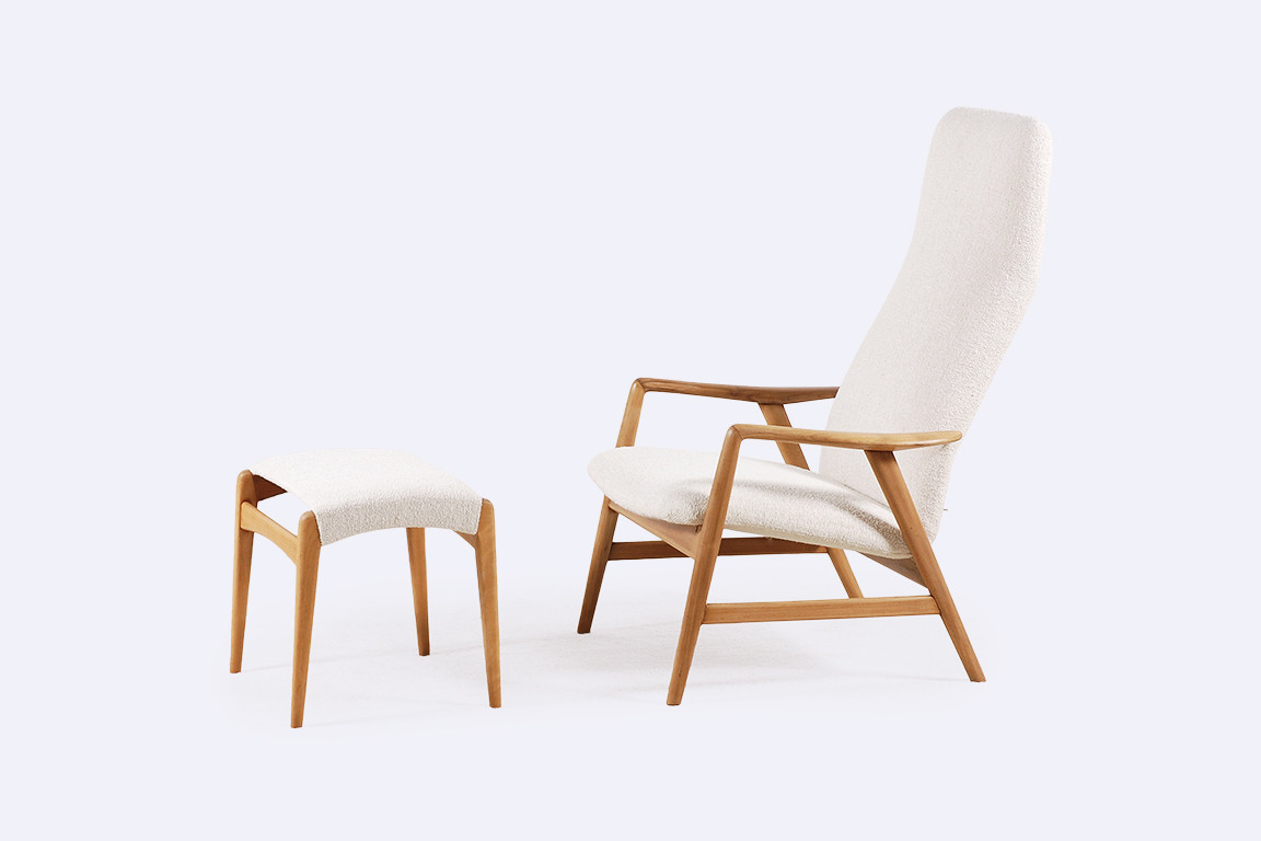 alf svensson fritz hansen kontour fauteuil scandinave 1960