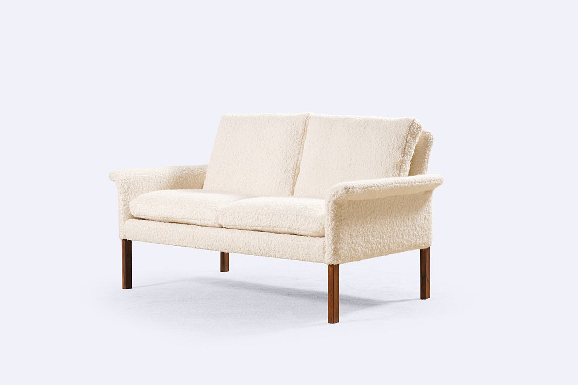 hans olsen cs mobler sofa model 500 wool bouclé nobilis 1960