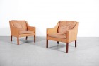 Borge Mogensen Fauteuil 2207 Fredericia Furniture Cuir Teck