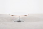 pierre paulin artifort table basse blanc acier vintage 1960