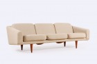illum wikkelso canapé danois teck beige tissu 1960 vintage
