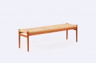 niels otto moller bench teak cane danish design 1960