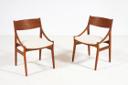 chair eriksen tromborgs danish 1960 teak wool white vintage