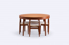 hans olsen frem rolje dining table teak danish recessed 1960