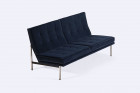 florence knoll international sofa parallel bar blue velvet