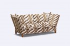 sofa adjustable zebra velvet vintage design atypical 1950