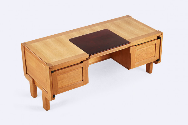 guillerme chambron maison oak desk matignon leather 1960