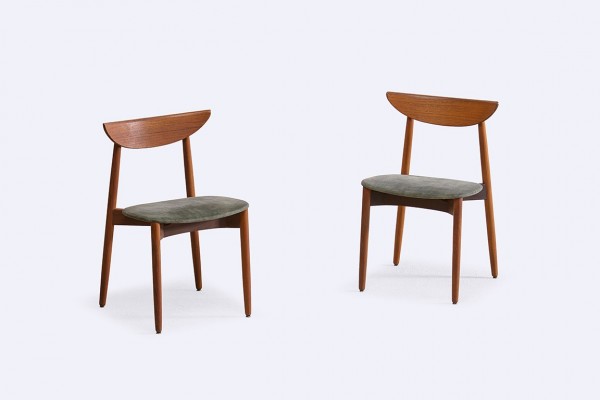 harry ostergaard randers chair teak danish green design 1960