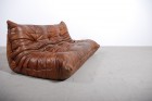 Canapé TOGO cuir Michel Ducaroy ligne Roset boutique vintage