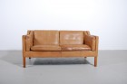 Borge Mogensen leather sofa Fredericia Furniture teak 1962