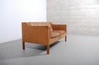 Borge Mogensen leather sofa Fredericia Furniture teak 1962