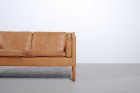 Borge Mogensen leather sofa Fredericia Furniture teak 1962