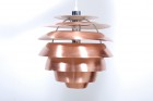 Stilnovo suspension lampe plafonnier cuivre vintage design