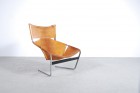 Pierre Paulin F444 ARTIFORT 1963 cuir cognac fauve vintage