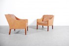 Borge Mogensen Fauteuil 2207 Fredericia Furniture Cuir Teck