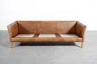 arne norell leather brown scandinavian 1960 vintage retro