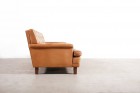 Arne Norell canapé suédois cuir fauve scandinave vintage