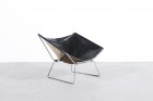 pierre paulin polak ap-14 anneau chair cuir noir 273 1954