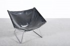 pierre paulin polak ap-14 anneau chair cuir noir 273 1954