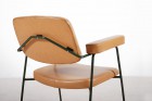 pierre paulin fauteuil cm197 thonet france cuir vintage 1958