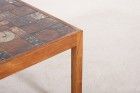 coffee table rosewood square ceramic danish vintage 1960