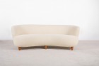 otto schultz boet curved sofa wool sweden vintage 1940 1950
