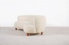 otto schultz boet curved sofa wool sweden vintage 1940 1950