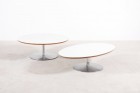 pierre paulin artifort table basse blanc acier vintage 1960