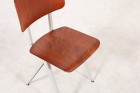 chair s16 industrial galvanitas dutch metal wood 1950 1960