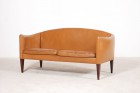 illum wikkelso canapé cuir marron palissandre vintage 1960