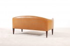 illum wikkelso canapé cuir marron palissandre vintage 1960