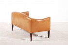 illum wikkelso canapé cuir marron palissandre vintage 1960