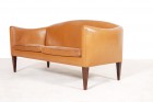 illum wikkelso canapé cuir marron palissandre vintage 1960