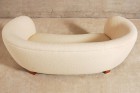 sofa curved danish scandinavian vintage 1950 1960 wool oak