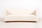 fritz hansen three seat sofa wool white 1930 1940 retro