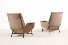 claude delor fauteuil france velours laine 1950 acier design