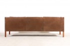 sofa borge mogensen leather teak 1962 danish fredericia 2213