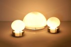 paire lampes enrico tronconi 1960 italie opaline acier