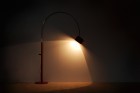 joe colombo floor lamp red coupé oluce ark 1967 1968 1960