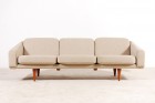 illum wikkelso canapé danois teck beige tissu 1960 vintage